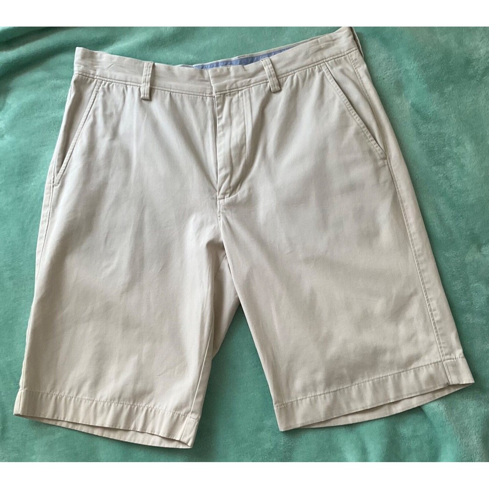 Excellent Condition J Crew Khaki Chino Golf Club Shorts Men's 31 Stone 14054